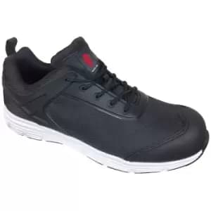 Warrior Mens Lightweight Mesh Safety Trainers (8 UK) (Black) - Black