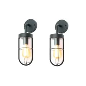 Zinc WOKING Outdoor Wall Lantern Black