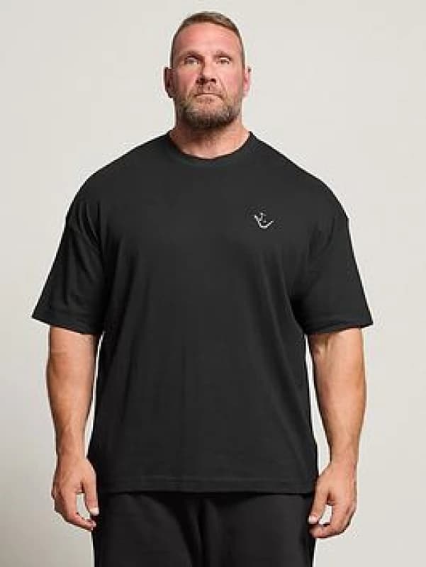 BadRhino Mens 'Rest Day' T-Shirt in Black Size: XL Black Male XL