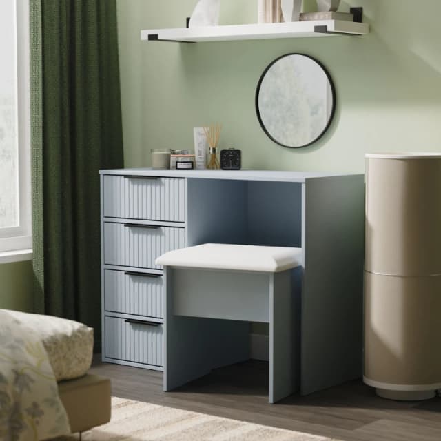 Ready Assembled 2 U Menai 4 Drawer Vanity (Ready Assembled) in Light Blue Light Blue Unisex