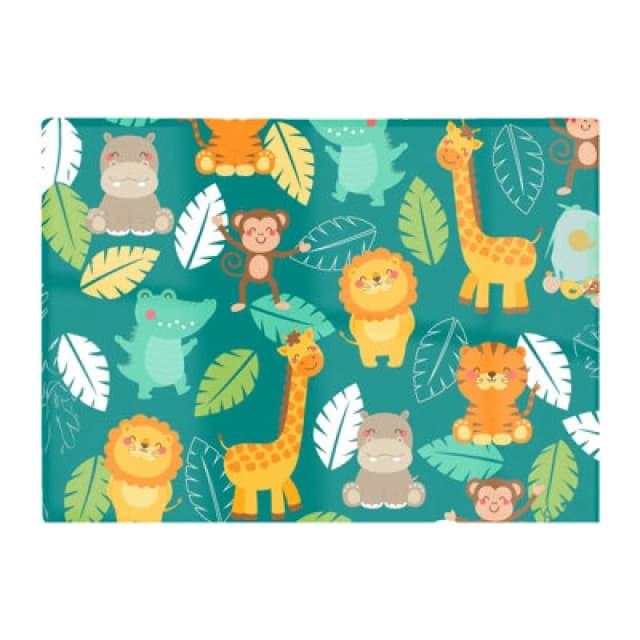 Warren Reed Designer Jungle Animals Glass Chopping Board