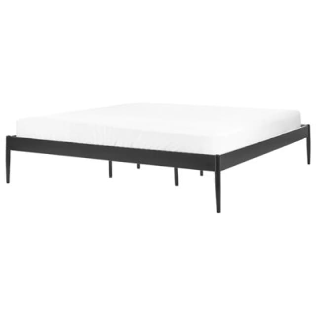Beliani Bed Metal Vaurs 180 X 200 Cm (Eu Super King) Black