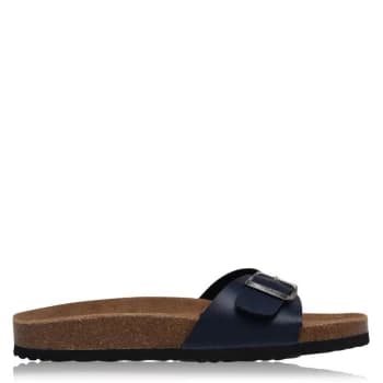 Linea Cork Sliders - Navy