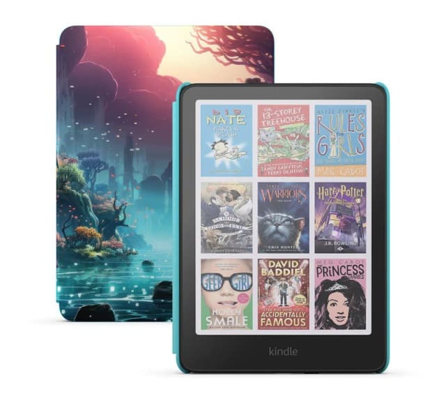 Amazon Kindle Colorsoft Kids (2025) 7" eReader - 16 GB, Fantasy River, Black 840414698673