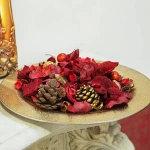 Christmas Pot Pourri Cone Bag with Red Bow