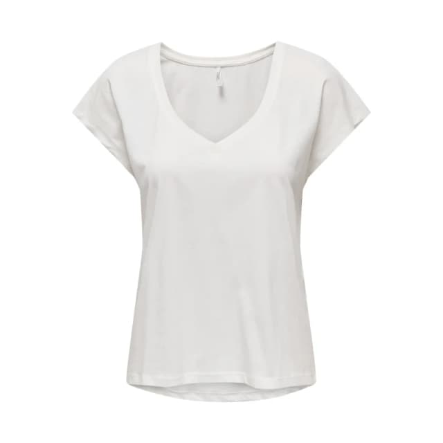 Only Womens v-neck T-Shirt Only Winnie Blanc Female XS