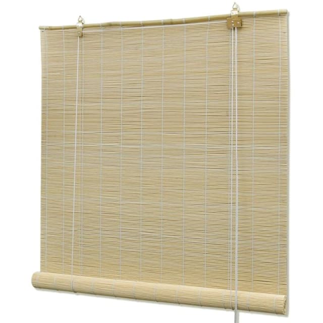 VIDAXL Roller Blind Bamboo 80x220cm Natural Vidaxl 245817