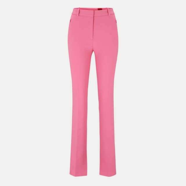 Hugo Womens Hinovi Straight Leg Trouser Medium Pink female 4 (XXS)