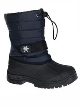 Cotswold Icicle Toggle Lace Snow Boot Unisex Navy UK Size 3