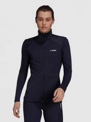 adidas Full Zip Fleece Sweat, Navy, Size XL, Women
