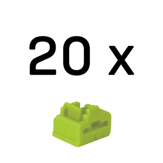Lindy Lindy RJ-45 Port Blockers (Without Key) - Pack of 20, Green 47895