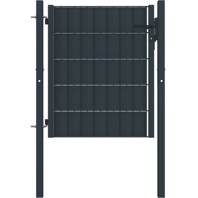 VIDAXL Vidaxl - Fence Gate pvc and Steel 100x81cm Anthracite 8719883670645