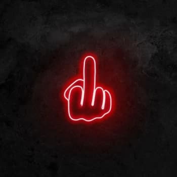 Middle Finger - Red Red Wall Lamp