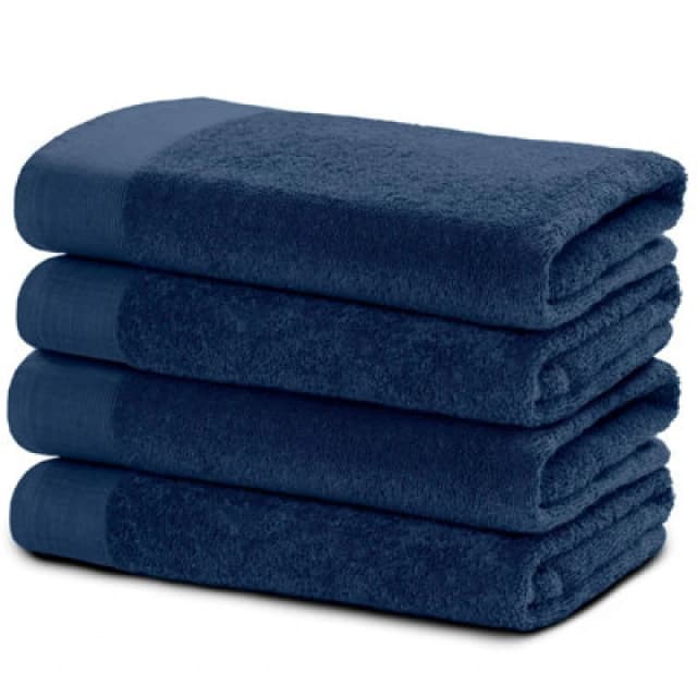 Ezysleep Ezysleep Luxe Collection 4 Piece Egyptian Bathsheet Set in Navy Size: Bath Sheet Navy Bath Sheet Unisex 5034567875899