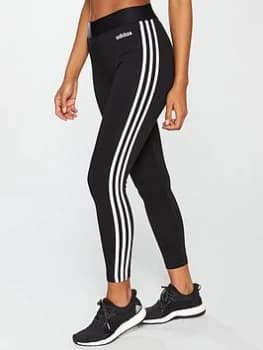 adidas Essentials 3 Stripe Tight - Black, Size XS, Women