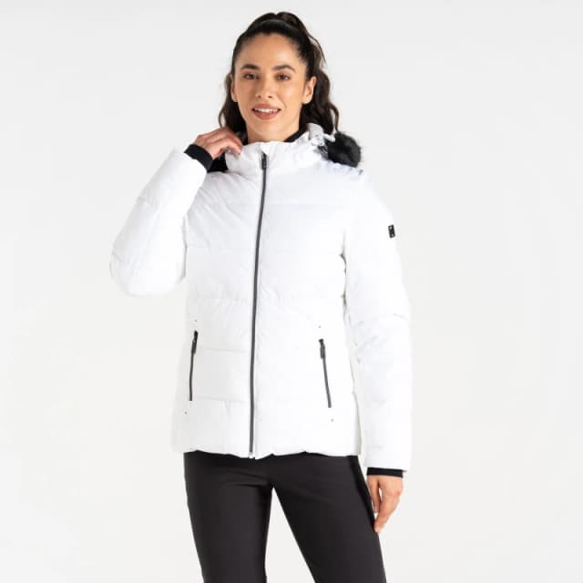 Dare 2b Glamorize V Waterproof Jacket White female 16