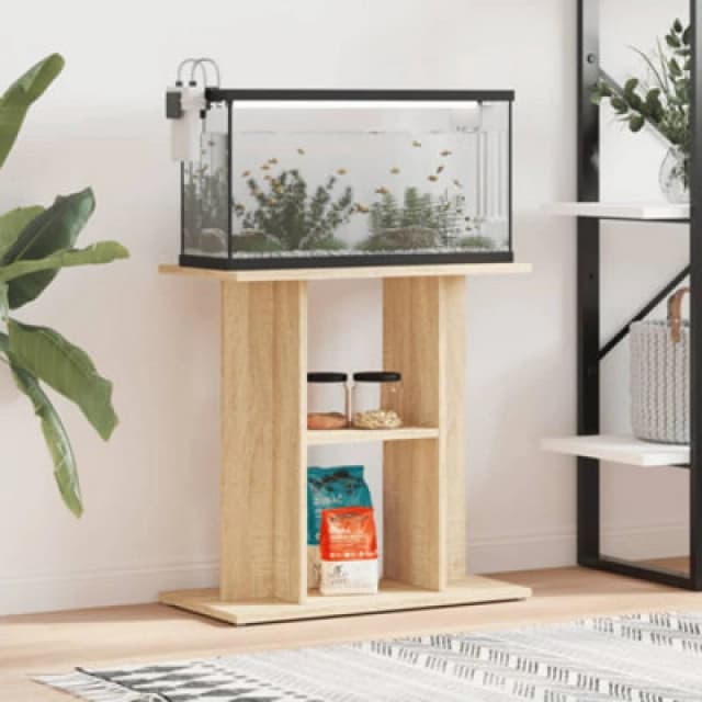 VIDAXL Vidaxl - Aquarium Stand Sonoma Oak 60x30x60cm Engineered Wood 8720845417727