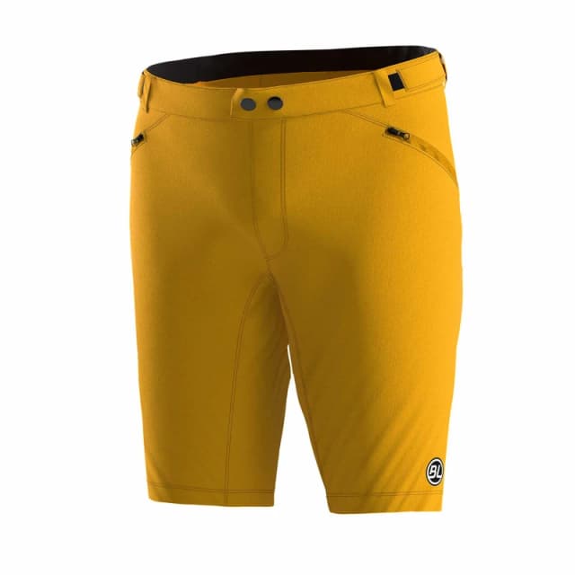 Bicycle Line Womens IMOLA S2 Baggy Knee Length Zip Pockets MTB Shorts Mustard female 8 (XS)