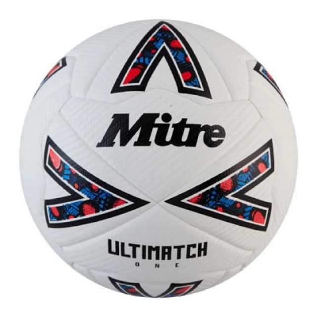 Mitre Ultimatch One Football White/black/red (5)