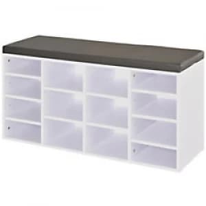 HOMCOM Shoe Rack White 1170 mm x 205mm x 405 mm