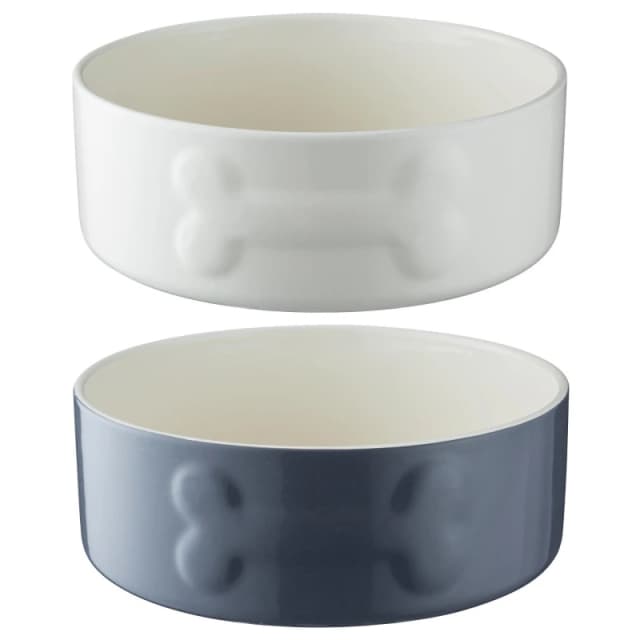 Mason Cash Colour Mix 20cm Dog Bowls x2 Dog Bowls 20cm Multi 71092390001