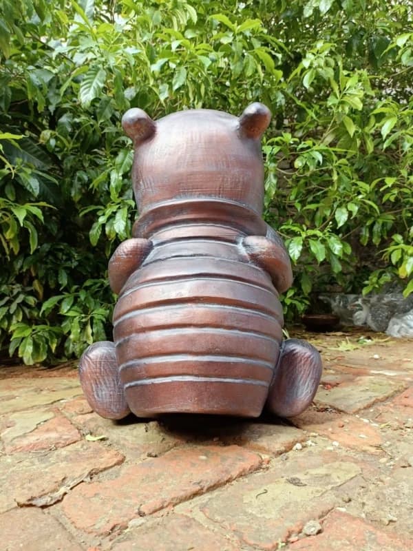 Inspirational Gifting Large Winnie-The-Pooh Ornament Sculpture For A Home or Garden in Bronze Bronze Unisex
