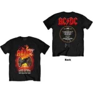 AC/DC - FTATR 40th Flaming Unisex Large T-Shirt - Black