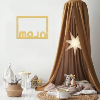 Moon - Gold Gold Decorative Metal Wall Accessory