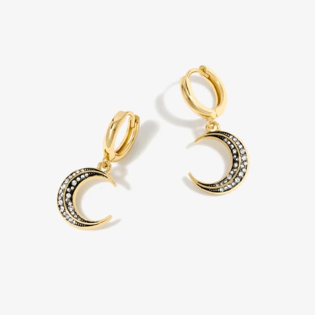 Inicio Gold Plate Enamel Moon Earrings - Gift Pouch Jewellery Sets One Size Gold 42995010000