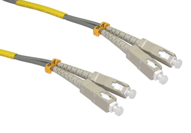 Cables Direct 10m OM1 Fibre Optic Cable, SC - SC (Multi-Mode)
