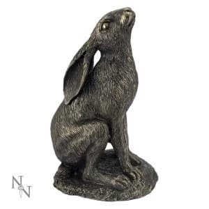 Moon Gazing Hare Bronze Ornament