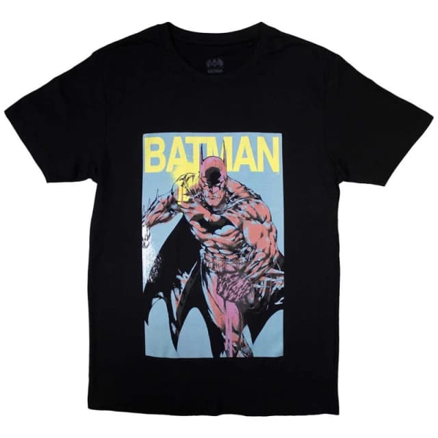 DC Comics Batman Pop Colours T Shirt Black unisex