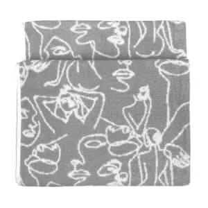 Everybody Abstract Jacquard Bath Towel Grey