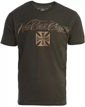 West Coast Choppers Eagle Crest T-Shirt, green-brown, Size 3XL, green-brown, Size 3XL