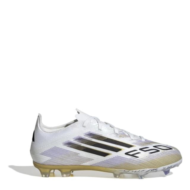 adidas F50 Elite Childrens Firm Ground Football Boots White/Blk/Gold male 1 (33)