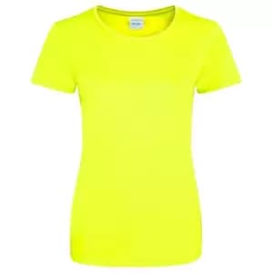 AWDis Just Cool Womens/Ladies Girlie Smooth T-Shirt (L) (Electric Yellow)
