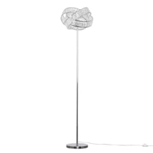 Hudson Intertwined Floor Lamp in Chrome and Clear