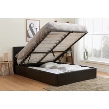 Birlea - Berlin Ottoman Storage Bed Brown Faux Leather 5ft Kingsize 150cm