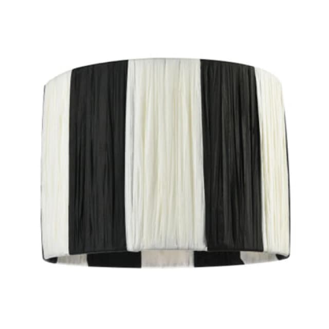 Happy Homewares Designer Two Tone Black And White Folded Pleated Paper Lamp Shade