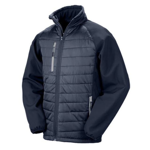 Result Result Men Compass Softshell Padded Jacket in Dark Blue Size: X-Small Dark Blue XS Male 5063238673748