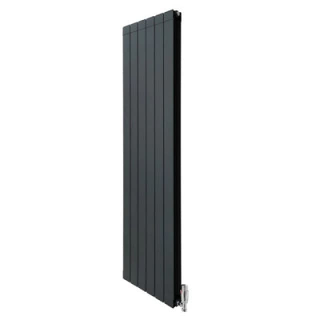 MONSTER-SHOP Aluminium Radiator & Valves - 1800mm x 475mm - Anthracite Grey 5055986194569