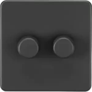 MLA Knightsbridge 2 Gang 2-Way 10-200W Trailing Edge Dimmer Anthracite - SF2182AT