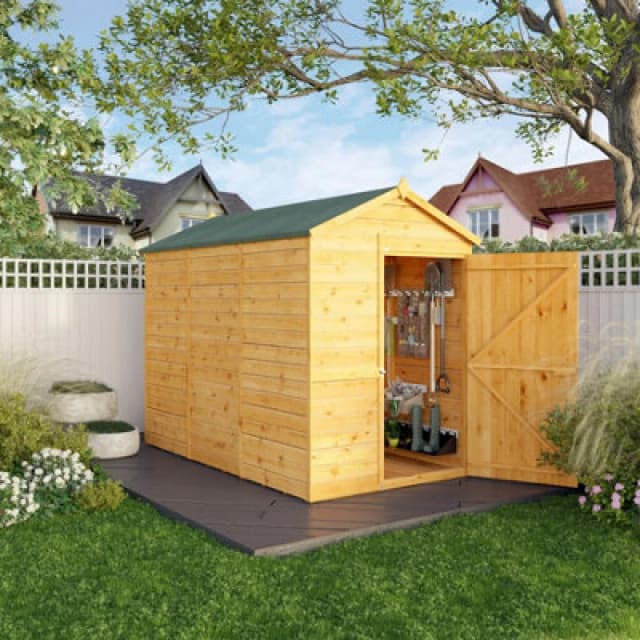 Mercia 9 x 5 Modular Shiplap Apex Windowless Shed, Brown SI-001-003-0175