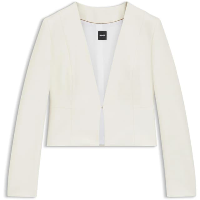 Boss Womens Jamaisa Formal Jacket Open White female 4 (XXS)