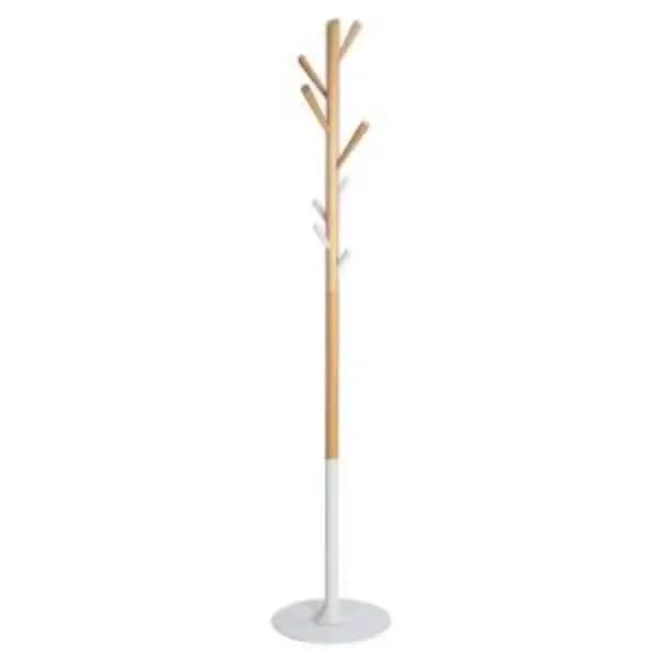 Alba Alba Tree Coat Stand 8 Coat/Accessory Hooks Natural Wood/White - PMTREE BC PMTREE BC