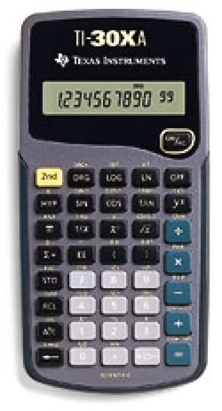 Texas Instruments TI-30XA calculator Pocket Scientific Grey