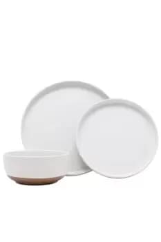 Stonebridge 12 Piece Dinner Set Plates Side Plates Bowls White