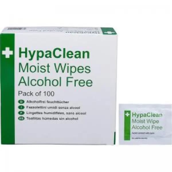 HypaClean Moist Wipes Alcohol Free Pack 100 - D5218 13600FA EXR13600FA