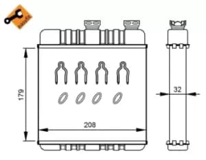 NRF Heat Exchanger without pipe 54279 Heater Core,Heat Exchanger, interior heating OPEL,VAUXHALL,ZAFIRA B (A05),Zafira A (T98),Astra G CC (T98)