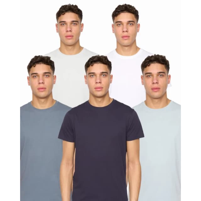 Duck and Cover Demtare T-Shirt 5pk Assorted - L